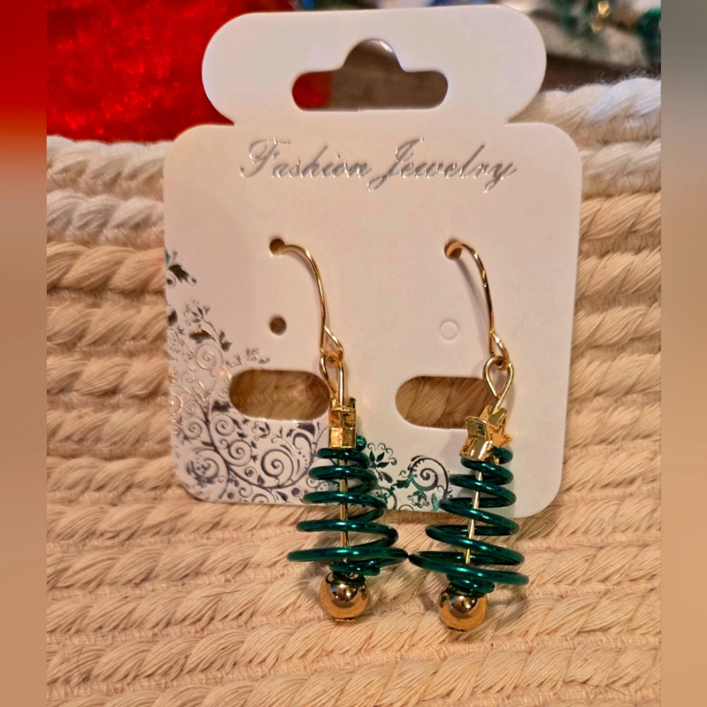Holiday Christmas Tree Whimsical Earrings